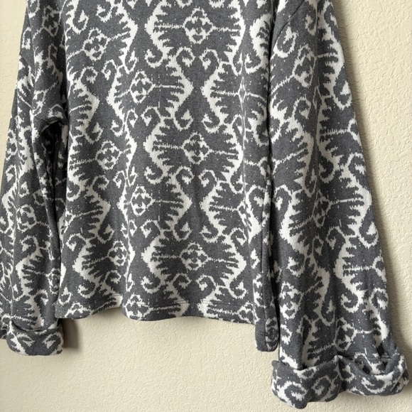 Sundance Ikat Print In The Fjords Cowl Neck Sweater Top Tribal Print Bell Sleeve - Picture 5 of 11